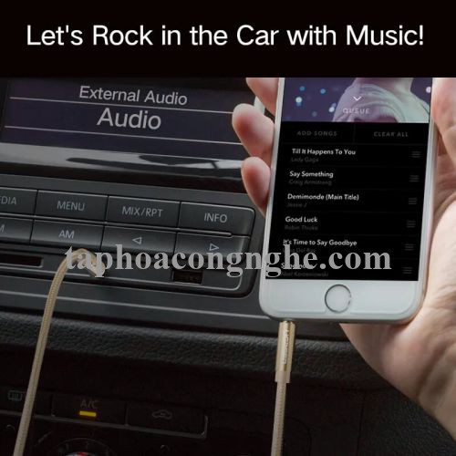 Ugreen 30808 0.5M màu Vàng Cáp âm thanh 2 đầu 3.5mm dương AV112 30030808